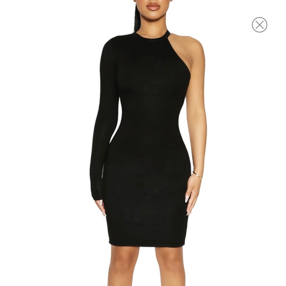 On One-Shoulder Body-Con Minidress - Picture 1 of 4